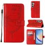 Mobigear Butterfly Samsung Galaxy A35 Klapphülle Portemonnaie - Rot