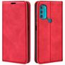 Mobigear Retro Slim Motorola Moto G71 5G Hülle Klapphülle Geldbörse - Rot