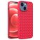 Mobigear Woven iPhone 14 Plus Hülle Flexibles TPU Backcover - Rot