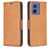 Mobigear Excellent Motorola Moto G85 Klapphülle Portemonnaie - Cognac