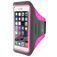 Mobiparts Comfort Fit Handyhalterung Joggen iPhone SE (2020) Sporthülle Neopren Sportarmband - Neon Pink