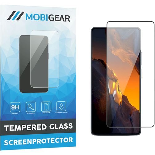 Mobigear Premium POCO F5 Panzerglas Displayschutz - Hüllenfreundlich - Schwarz