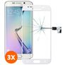Mobigear Premium Samsung Galaxy S6 Edge Plus Panzerglas Gehärtetes Glas Displayschutz - Hüllenfreundlich - Weiß (3er Pack)