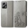 Mobigear Clover POCO X5 Hülle Klapphülle Geldbörse - Grau