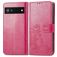 Mobigear Clover Google Pixel 6a Klapphülle Portemonnaie - Magenta