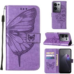 Mobigear Butterfly OPPO Reno 8 Pro 5G Hülle Klapphülle Geldbörse - Lila