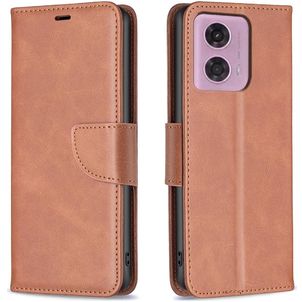 Mobigear Excellent Motorola Moto G04 Hülle Klapphülle Geldbörse - Braun