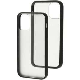 Mobiparts Hardcover iPhone 12 Mini Hülle Hardcase Backcover - Transparent / Grau