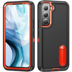 Mobigear Rugged Stand Samsung Galaxy S23 Hülle Hardcase Backcover Stoßfest mit Ständer - Schwarz