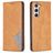 Mobigear Rhombus Slim Samsung Galaxy S24 Hülle Klapphülle - Cognac