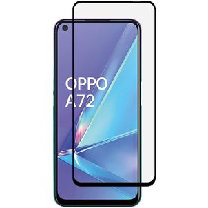 Mobigear Premium OPPO A72 Panzerglas Gehärtetes Glas Displayschutz - Hüllenfreundlich - Schwarz