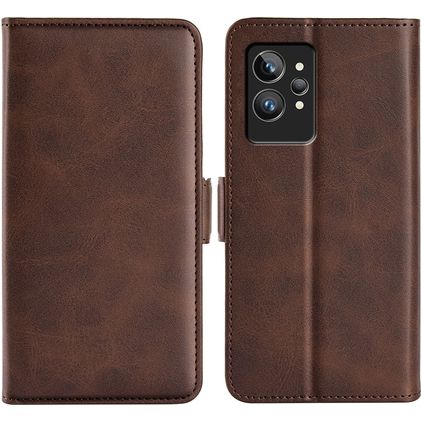 Mobigear Slim Magnet Realme GT2 Pro Hülle Klapphülle Geldbörse - Braun