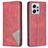 Mobigear Rhombus Slim Xiaomi Redmi Note 12 Hülle Klapphülle - Rot