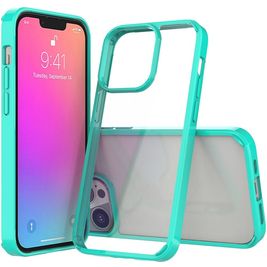 Mobigear Crystal iPhone 13 Pro Hülle Hardcase Backcover - Transparent / Türkis