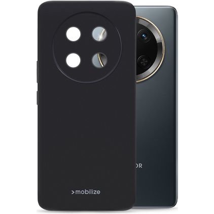 Mobilize Rubber Gelly Honor Magic 7 Hülle Flexibles TPU Backcover - Schwarz