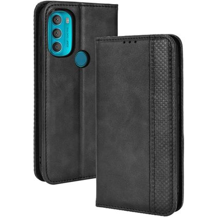 Mobigear Sensation Motorola Moto G71 5G Hülle Klapphülle Geldbörse - Schwarz