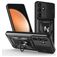 Mobigear Armor Ring Cam Slide Samsung Galaxy S26 FE Hardcase Backcover Shockproof mit Ringhalter und Kamera-Slider - Schwarz