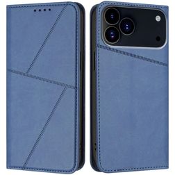 Mobigear Frosted Flip iPhone 17 Pro Hülle Klapphülle Geldbörse - Blau