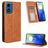 Mobigear Sensation Motorola Moto G04 Hülle Klapphülle Geldbörse - Braun