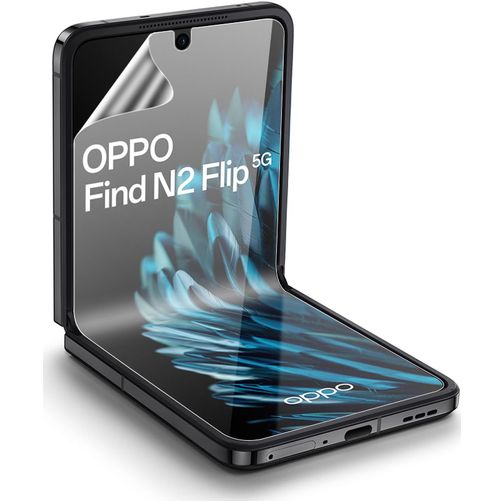 Mobigear OPPO Find N2 Flip Panzerglas Gehärtetes Glas Displayschutz - Hüllenfreundlich - Schwarz