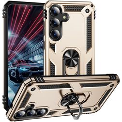 Mobigear Armor ring Samsung Galaxy S25 FE Hardcase Backcover Shockproof mit Ringhalter - Gold