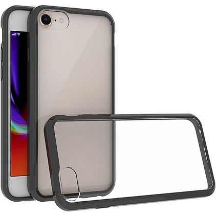 Mobigear Crystal iPhone SE (2022) Hülle Hardcase Backcover - Schwarz / Transparent