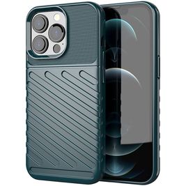 Mobigear Groove iPhone 13 Pro Max Hülle Flexibles TPU Backcover - Grün
