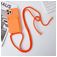 Mobigear Lanyard Card iPhone 15 Pro Max Silikon Handykette mit Kartenhalter - Orange
