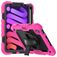 Mobigear SureGrip Xtreme iPad Mini 6 (2021) Hülle Kunststoff,Silikon Backcover + Stifthalter + Schulterträger + Ständer - Schwarz / Pink
