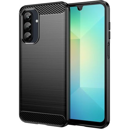 Mobigear Brushed Slim Samsung Galaxy A26 Hülle Flexibles TPU Backcover - Schwarz