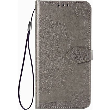 Mobigear Mandala Google Pixel 4a Hülle Klapphülle Geldbörse - Grau