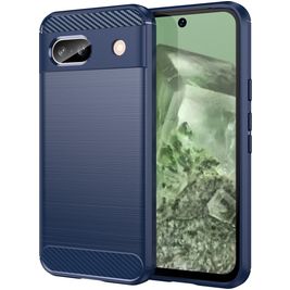 Mobigear Brushed Slim Google Pixel 8a Hülle Flexibles TPU Backcover - Blau