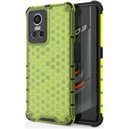 Mobigear Honeycomb Realme GT Neo 3 Hardcase Backcover Shockproof - Grün