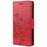 Mobigear Flowers Samsung Galaxy A23 Hülle Klapphülle Geldbörse - Rot