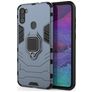 Mobigear Armor Ring Samsung Galaxy A11 Hülle Hardcase Backcover Stoßfest mit Ringhalter - Blau