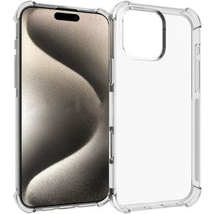Mobigear Cushion Durchsichtig iPhone 16 Pro Max Hülle Flexibles TPU Backcover - Transparent