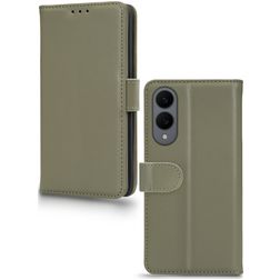Mobilize Premium Gelly Samsung Galaxy S25 Edge Klapphülle Portemonnaie - Grün