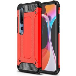 Mobigear Outdoor Xiaomi Mi 10 Pro Hülle Hardcase Backcover Stoßfest - Rot
