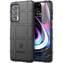 Mobigear Rugged Shield Motorola Edge (2021) Hülle Flexibles TPU Backcover Stoßfest - Schwarz