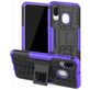 Mobigear Tire Samsung Galaxy A40 Hülle Hardcase Backcover Stoßfest mit Ständer - Schwarz / Lila