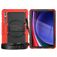 Mobigear SureGrip Xtreme Samsung Galaxy Tab S9 Ultra Hülle Kunststoff / Silikon Backcover + Schultergurt + Ständer - Schwarz / Rot