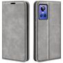 Mobigear Retro Slim Realme GT Neo 3 Hülle Klapphülle Geldbörse - Grau