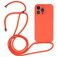 Mobigear Lanyard iPhone 14 Pro Silikon Handykette - Orange