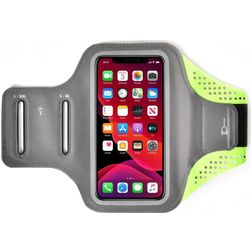 Mobigear Easy Fit Handyhalterung Joggen HONOR 70 Sporthülle Neopren Sportarmband - Grün