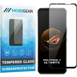 Mobigear Premium ASUS ROG Phone 7 Panzerglas Gehärtetes Glas Displayschutz - Hüllenfreundlich - Schwarz