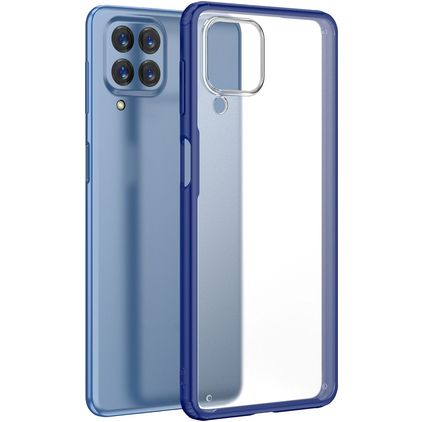 Mobigear Shockproof Samsung Galaxy M53 Hülle Hardcase Backcover - Transparent / Blau