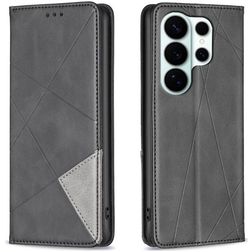 Mobigear Rhombus Slim Samsung Galaxy S26 Ultra Hülle Klapphülle - Schwarz