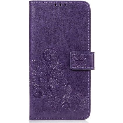 Mobigear Clover OnePlus 6T Klapphülle Portemonnaie - Lila