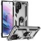 Mobigear Armor Ring Samsung Galaxy S23 Ultra Hülle Hardcase Backcover Stoßfest mit Ringhalter - Silber