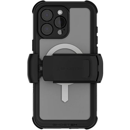 Ghostek Nautical Belt iPhone 16 Pro Max Wasserdicht MagSafe Hülle Hardcase Backcover Stoßfest - Transparent / Schwarz